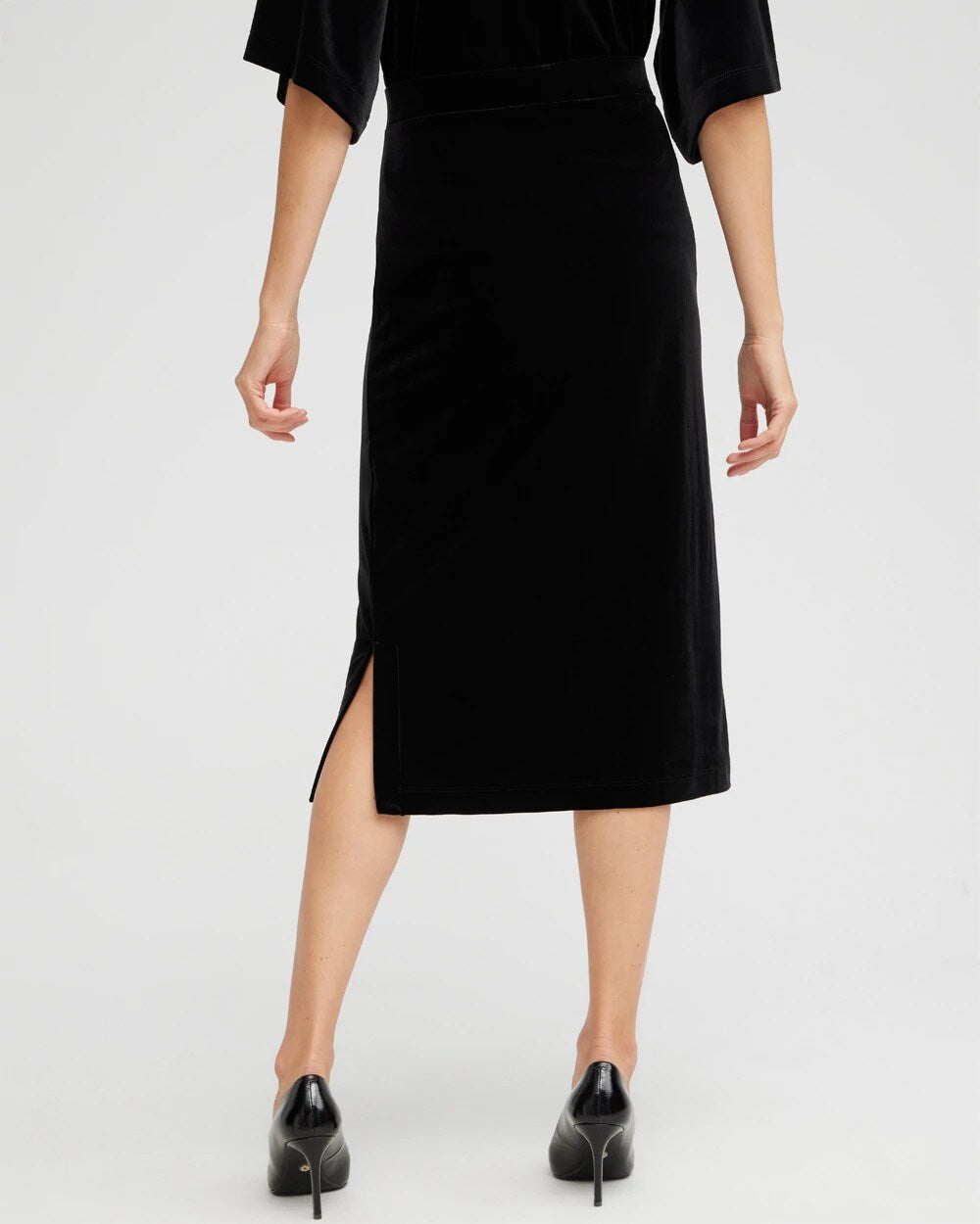 Chico's Clothing Travelers™ Velvet Midi Skirt