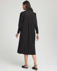 Chico's Clothing Sequin Collar Midi Shirtdress