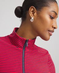 Chico's Clothing Zenergy® UPF Knit Stripe Half-Zip Dress