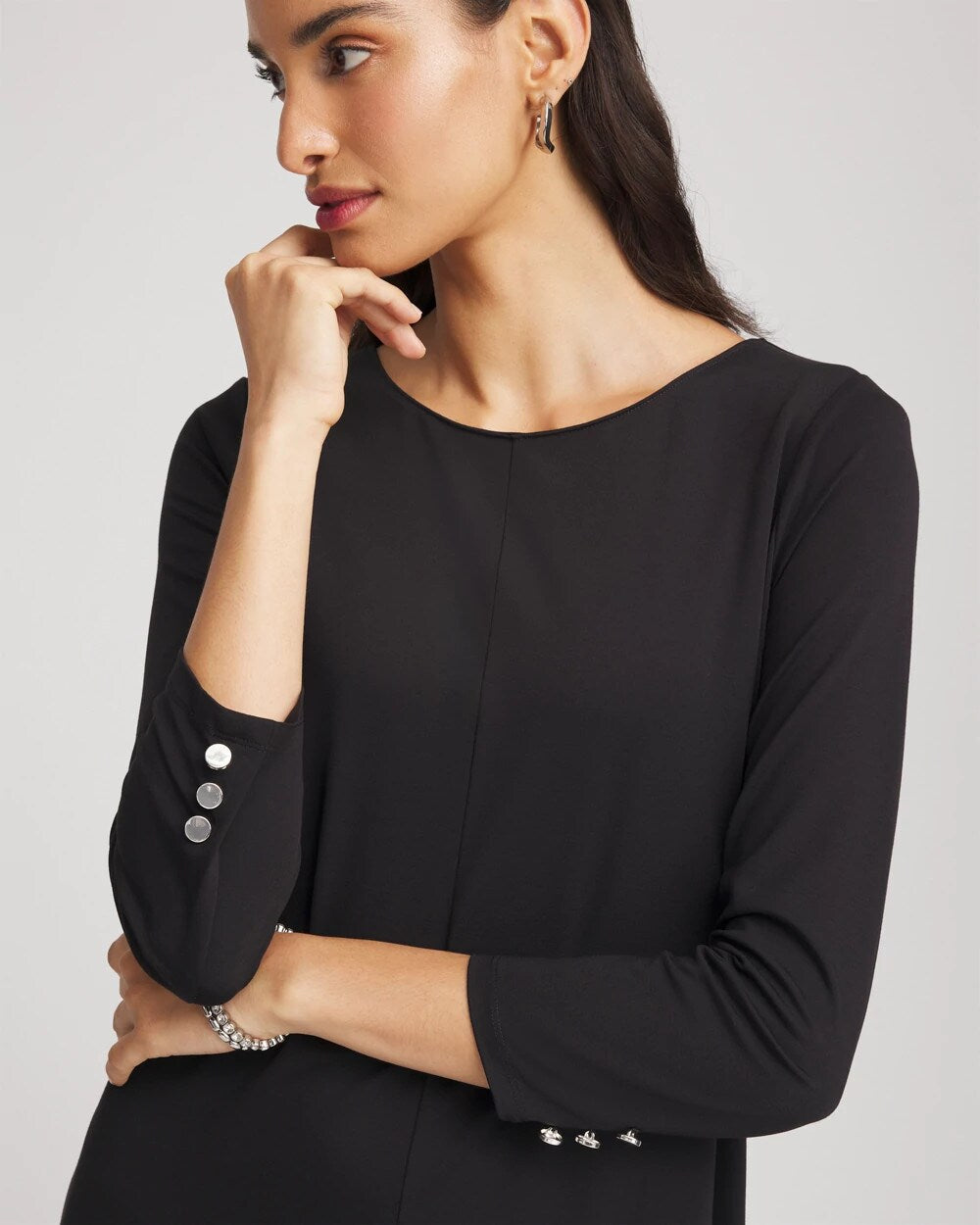 Chico's Clothing Ponte A-line Midi Dress