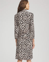 Chico's Clothing Travelers™ Animal-Print Mockneck Midi Dress