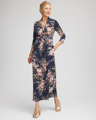 Chico's Clothing Knit Pleated Maxi Dress