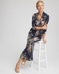 Chico's Clothing Knit Pleated Maxi Dress