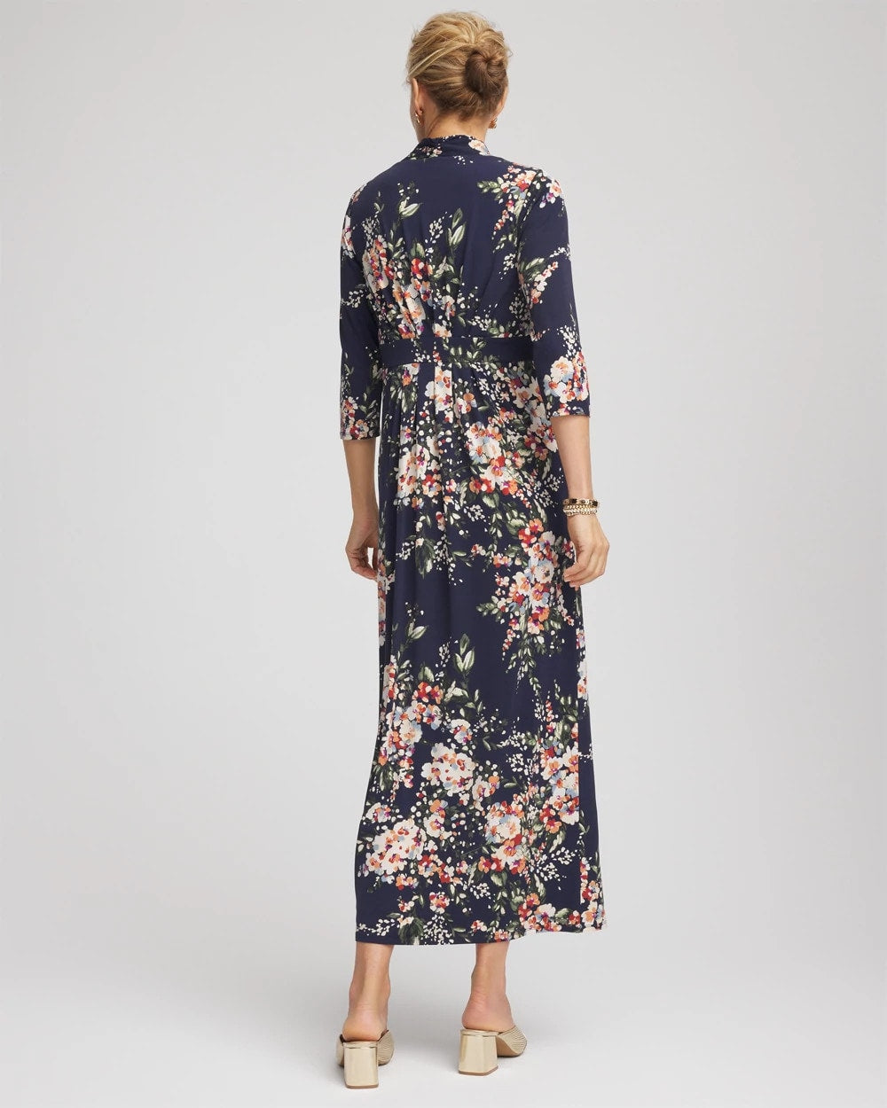 Chico's Clothing Knit Pleated Maxi Dress