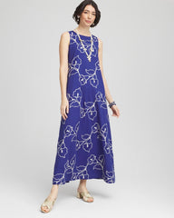 Chico's Clothing Embroidered Sleeveless Maxi Dress