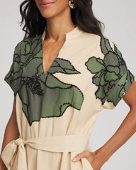 Chico's Clothing Printed Cotton-Voile Popover Midi Dress