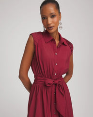 Chico's Clothing Smocked-Waist Shirtdress