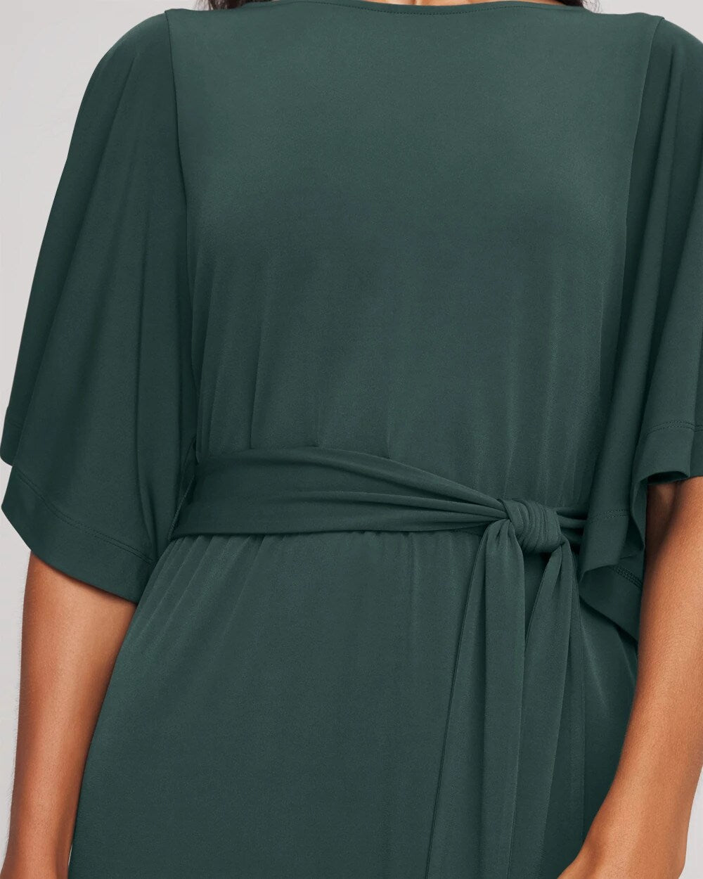 Chico's Clothing Belted Flutter-Sleeve Maxi Dress
