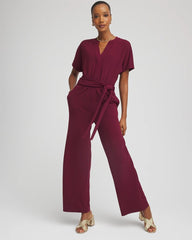 Chico's Clothing Belted Dolman-Sleeve Jumpsuit