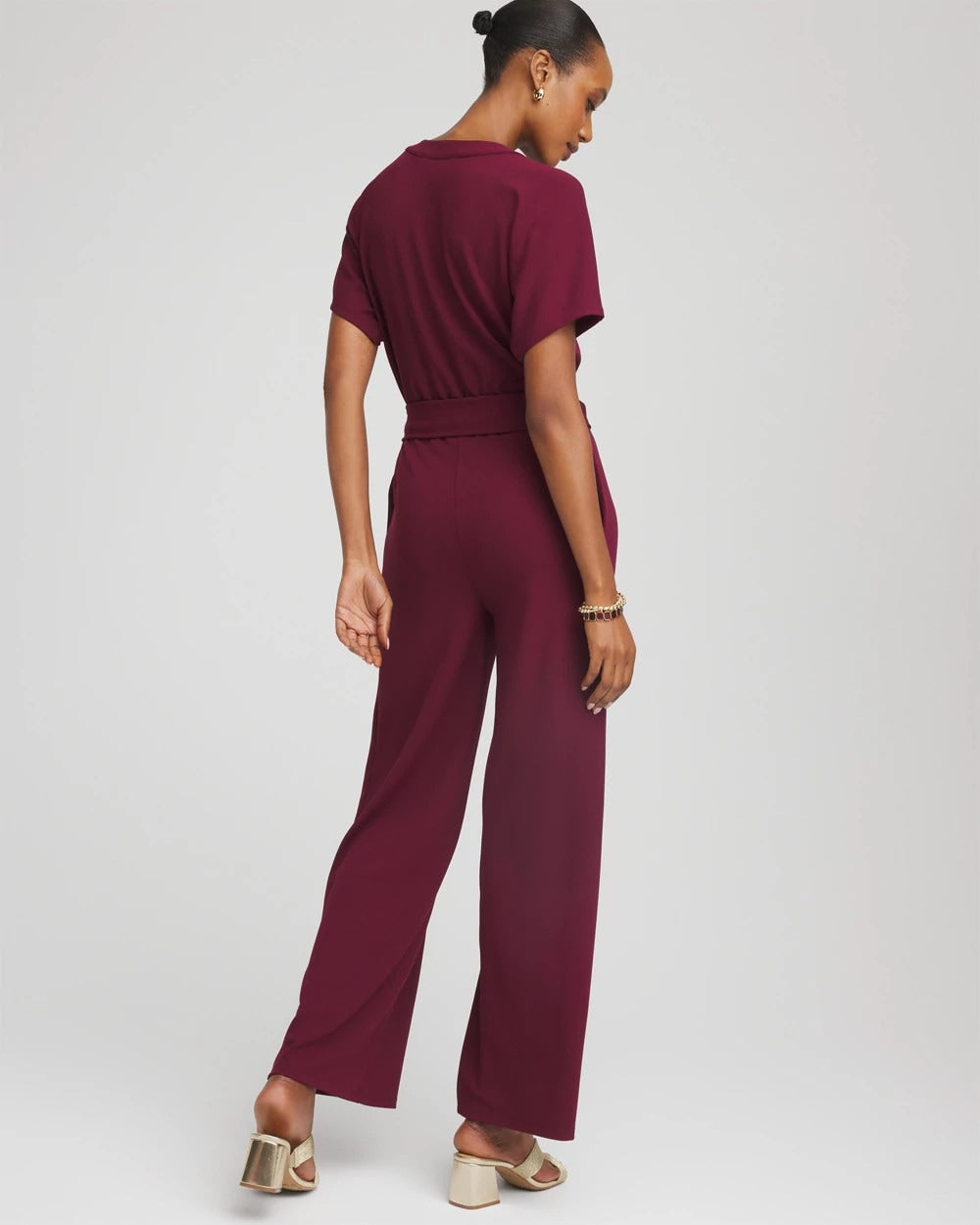 Chico's Clothing Belted Dolman-Sleeve Jumpsuit