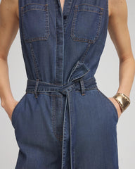Chico's Clothing Denim Wide-Leg Jumpsuit