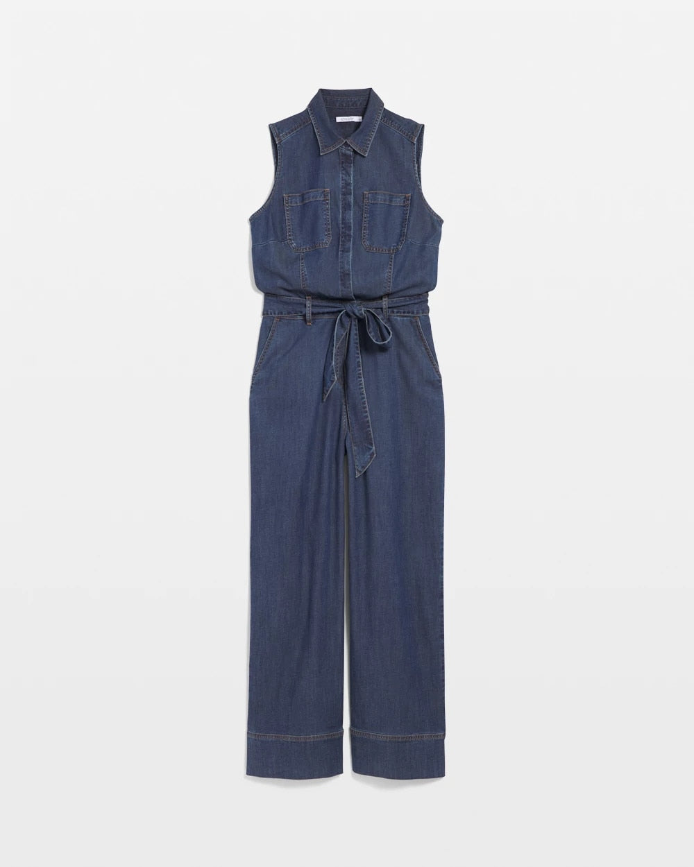 Chico's Clothing Denim Wide-Leg Jumpsuit