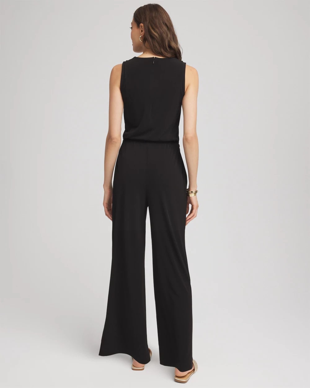 Chico's Clothing Travelers™ Jersey Knit Chain-Trim Jumpsuit