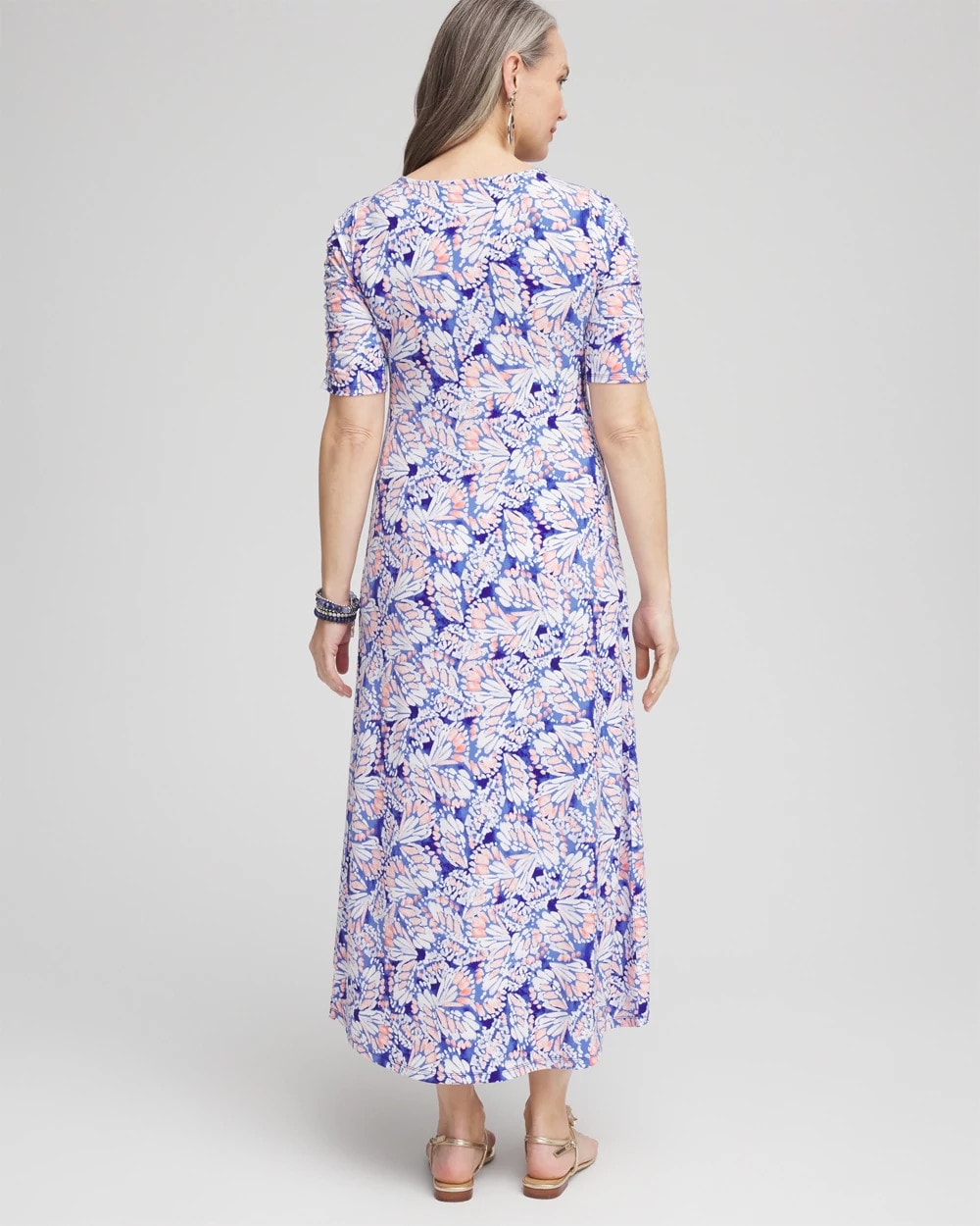 Chico's Clothing Ruched Jersey Midi Dress