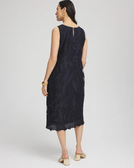 Chico's Clothing Travelers™ Mesh Appliqué Midi Dress