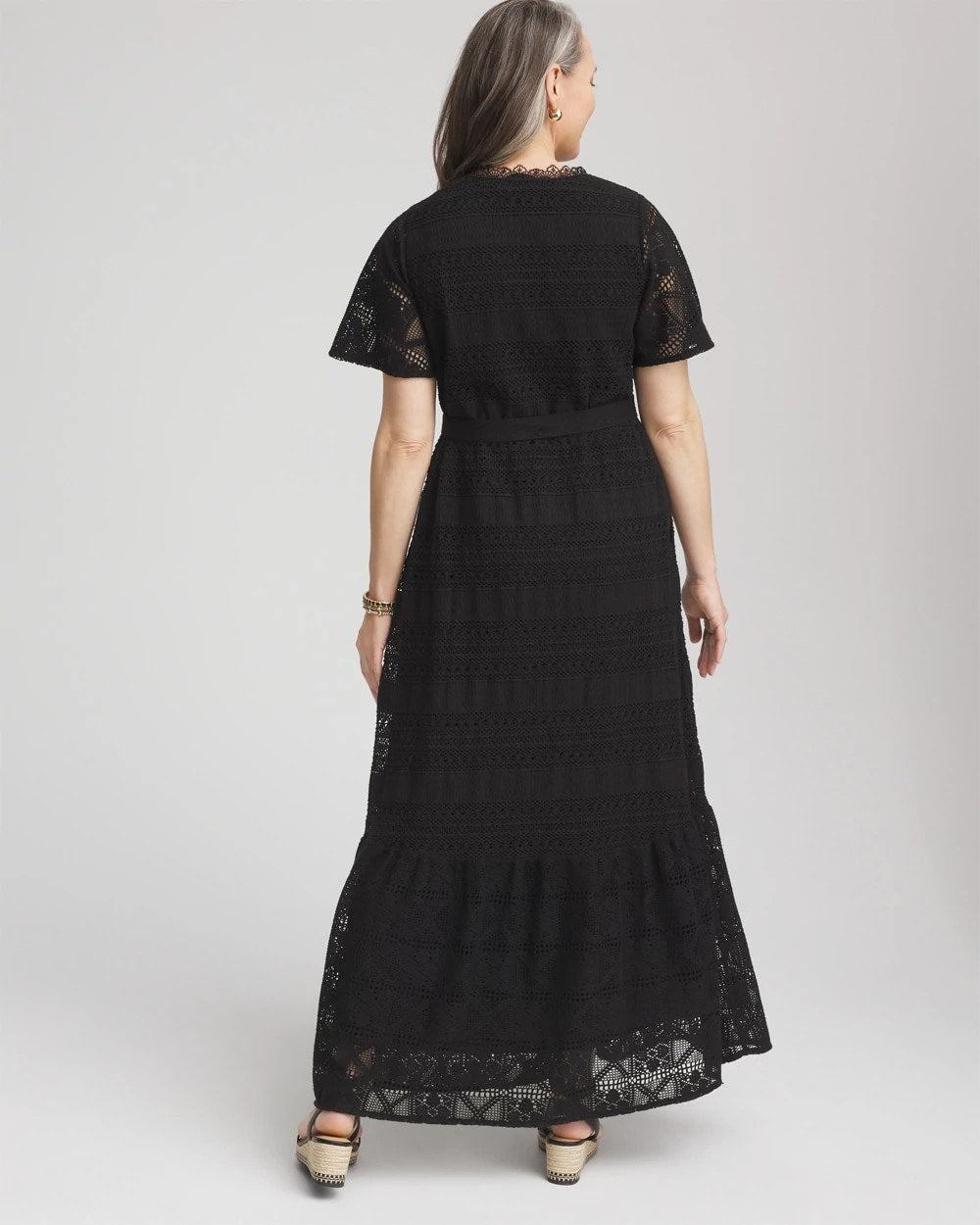 Chico's Clothing Crochet-Lace Maxi Dress