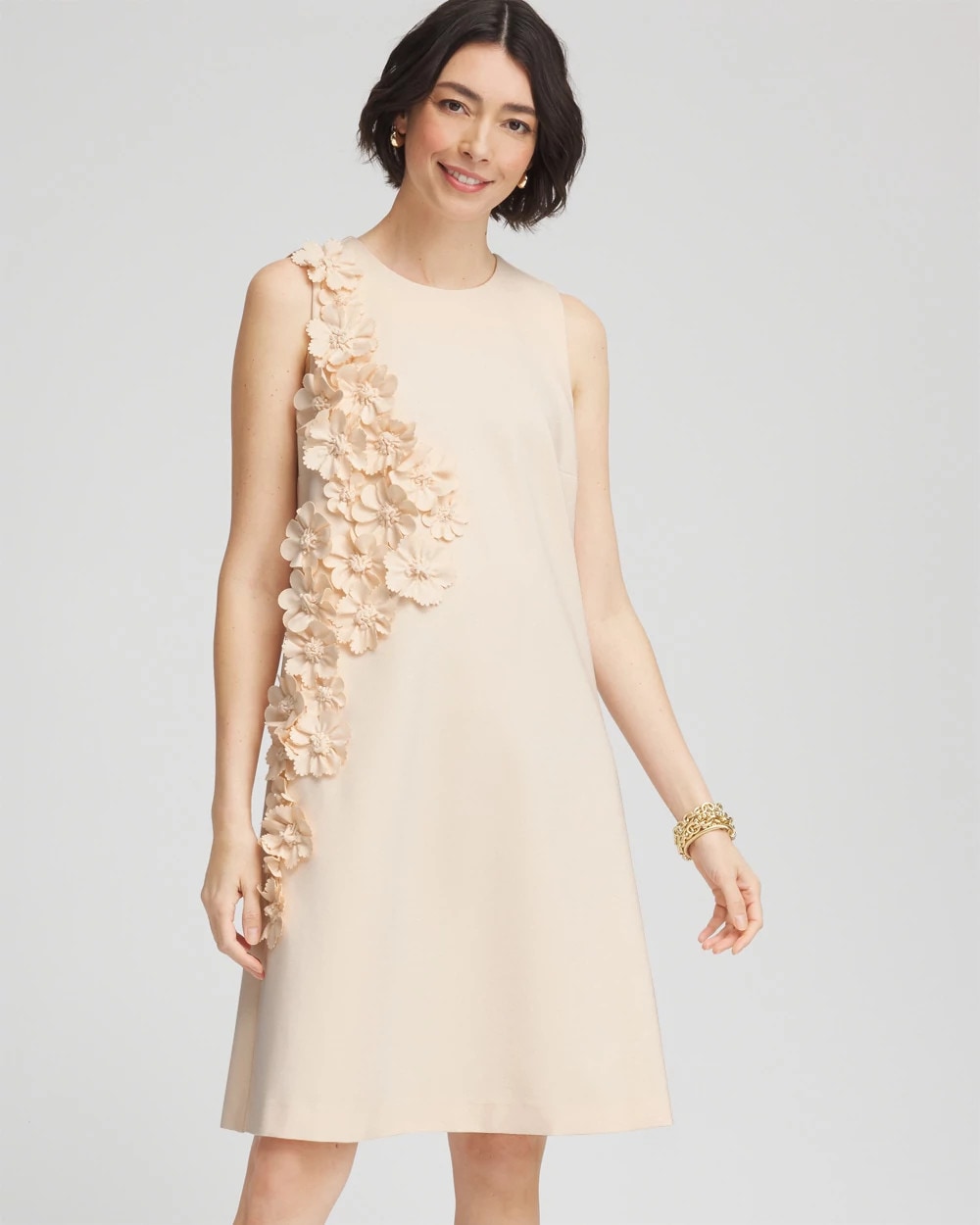 Chico's Clothing Appliqué Ponte Knit Dress