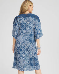 Chico's Clothing Crepe Lace-Neck Dress