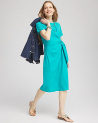 Chico's Clothing Twist Tie-Front Dress
