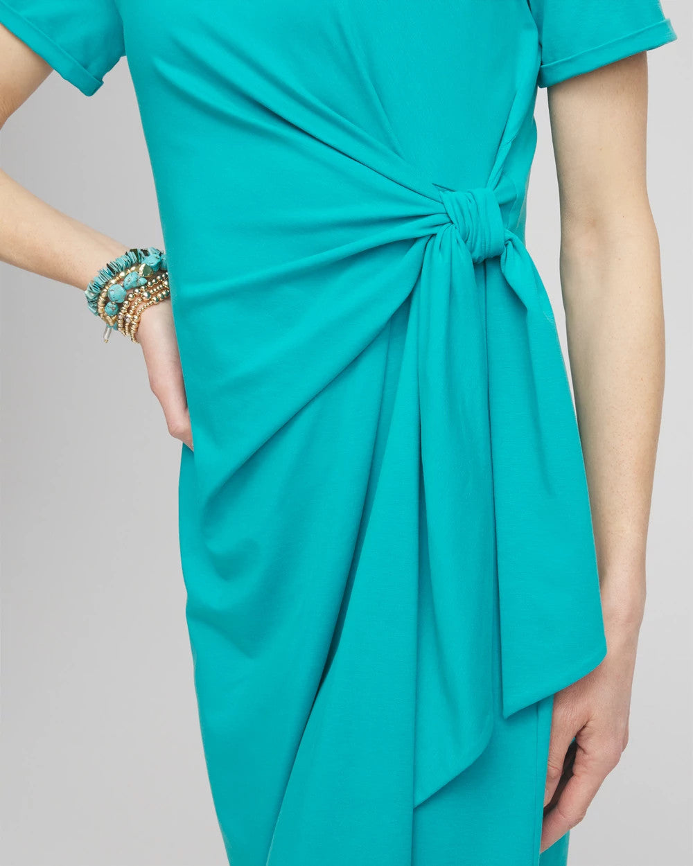 Chico's Clothing Twist Tie-Front Dress