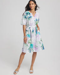 Chico's Clothing Floral Linen Shirtdress