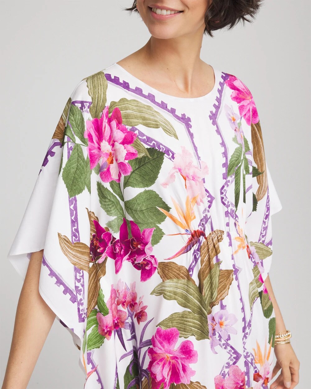 Chico's Clothing Island Cinch-Waist Kaftan Dress