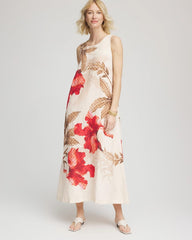 Chico's Clothing Floral Tank Linen Maxi Dress