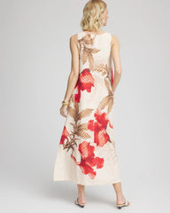 Chico's Clothing Floral Tank Linen Maxi Dress