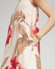 Chico's Clothing Floral Tank Linen Maxi Dress