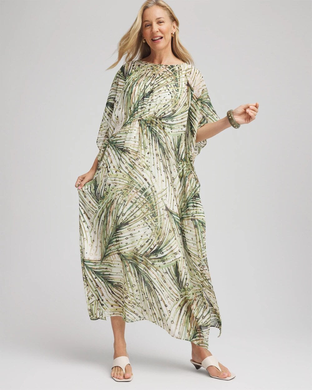 Chico's Clothing Crinkle-Chiffon Kaftan Dress
