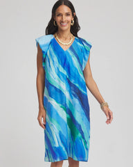 Chico's Clothing Cotton-Silk Voile Popover Dress
