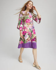Chico's Clothing Island Angel-Sleeve Boat Neck Dress