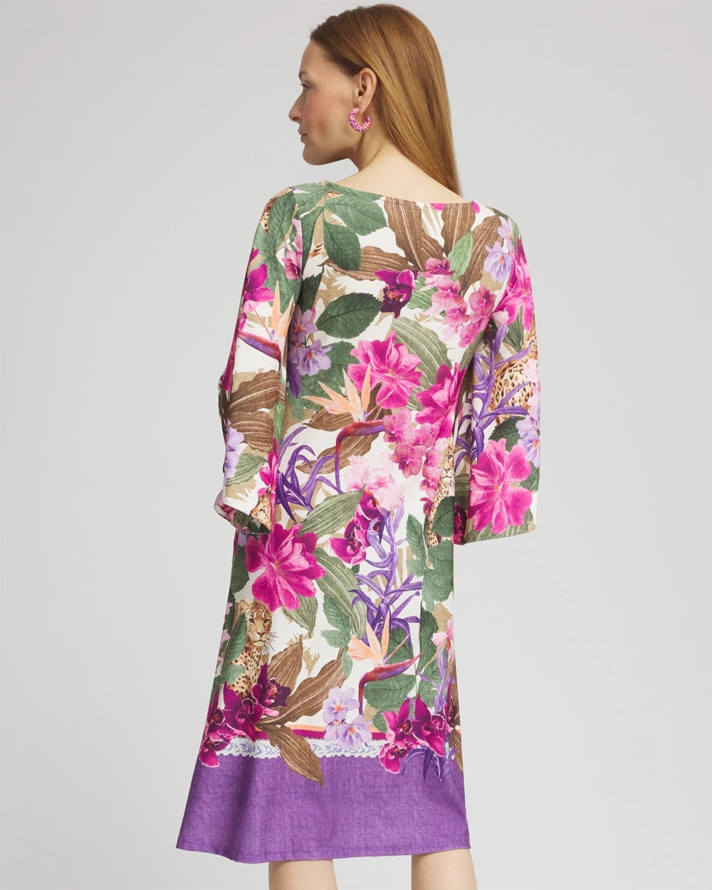Chico's Clothing Island Angel-Sleeve Boat Neck Dress