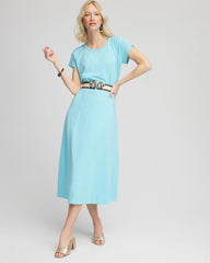 Chico's Clothing Short-Sleeved Maxi Dress