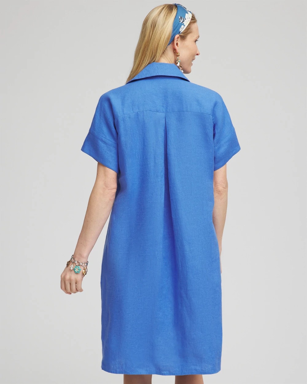 Chico's Clothing High-low Linen Shirtdress