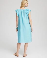 Chico's Clothing Cotton-Silk Voile Popover Dress