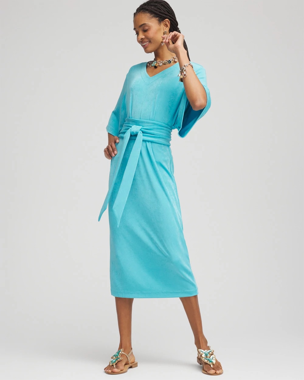 Chico's Clothing Travelers™ Kimono Sleeved V-Neck Dress