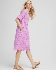 Chico's Clothing Eyelet Popover Dress
