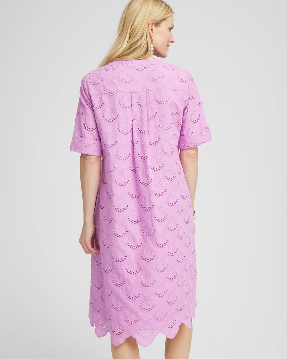 Chico's Clothing Eyelet Popover Dress