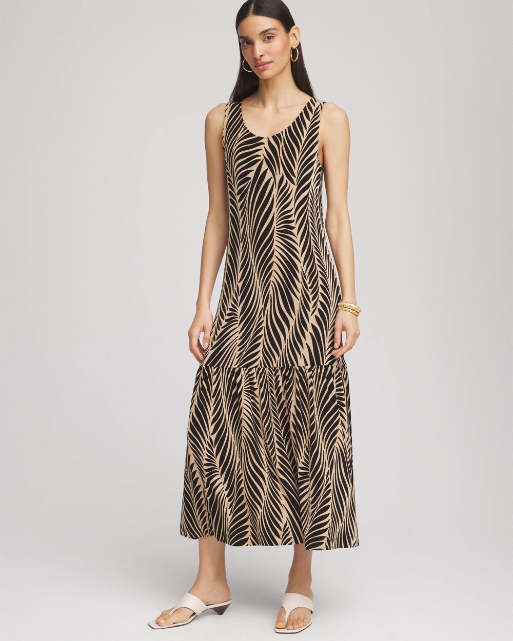 Chico's Clothing Travelers™ Palm-Frond-Motif Dress