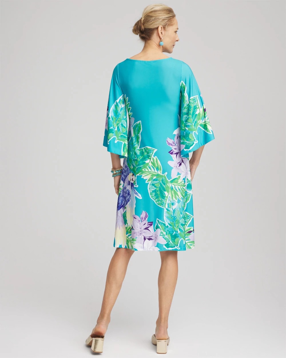 Chico's Clothing Angel-Sleeve Boat Neck Dress