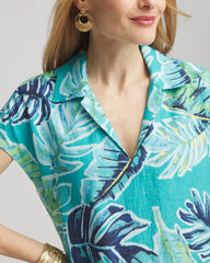 Chico's Clothing Tropical Linen Midi Dress