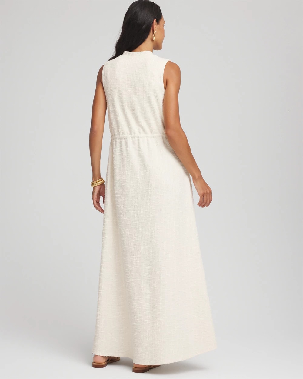 Chico's Clothing Sleeveless Tweed Maxi Dress