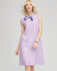 Chico's Clothing Sleeveless Scalloped Trim Dress