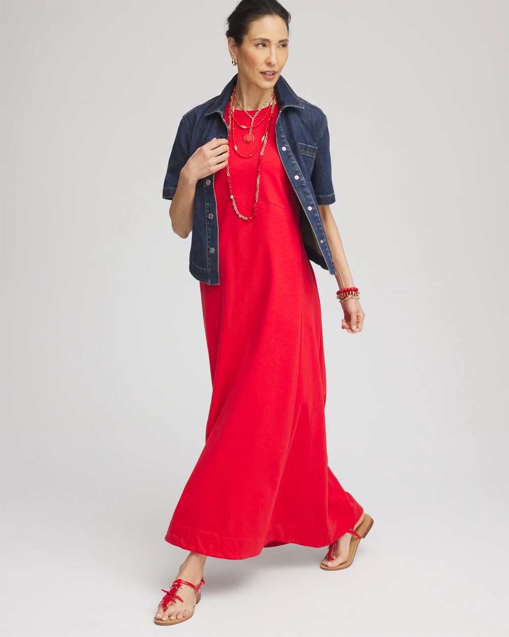 Chico's Clothing Sleeveless Midi Tank Dress