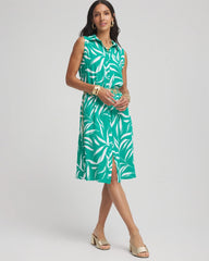 Chico's Clothing Rayon Silk Sleeveless Shirtdress