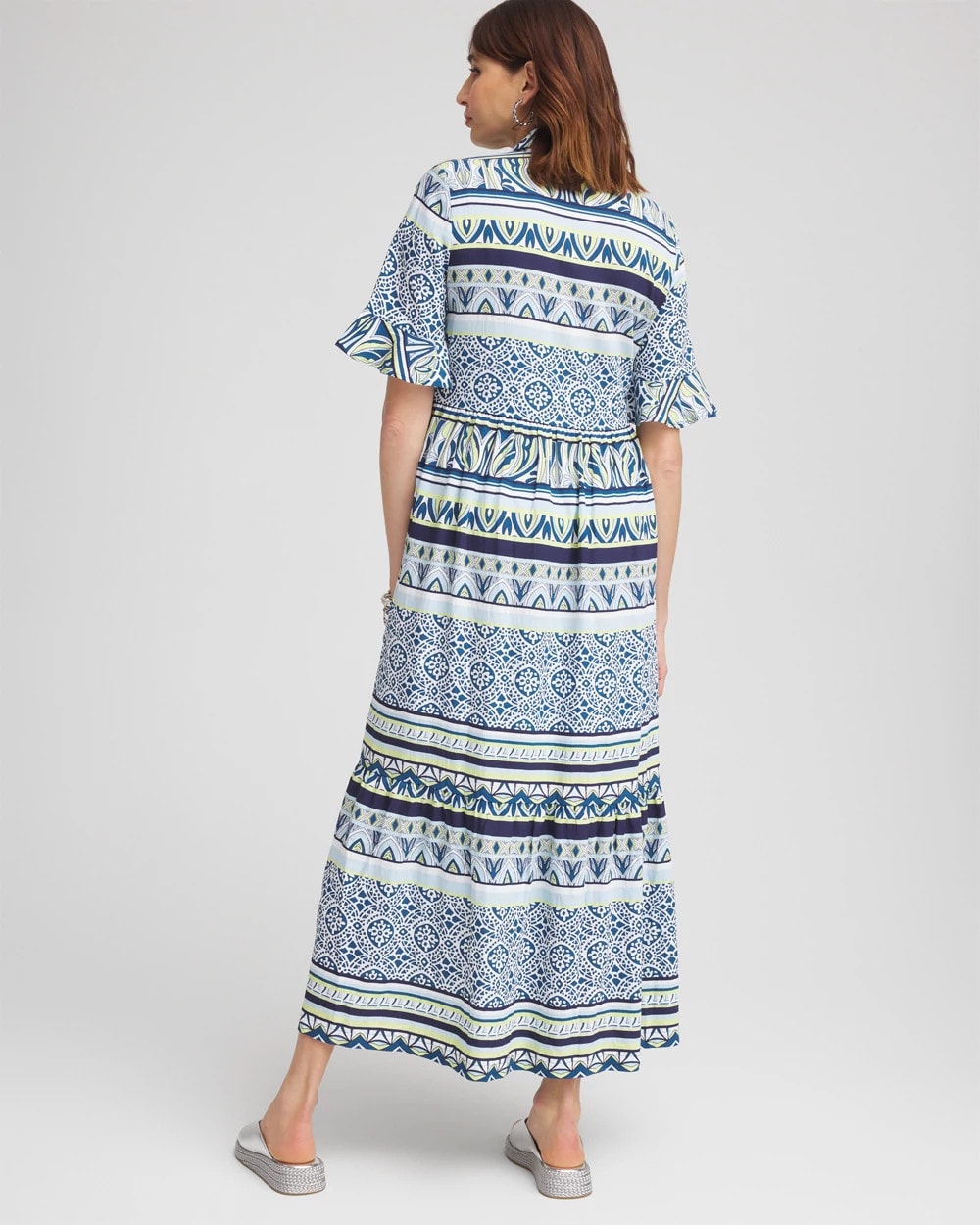 Chico's Clothing Flutter-Sleeved Maxi Dress