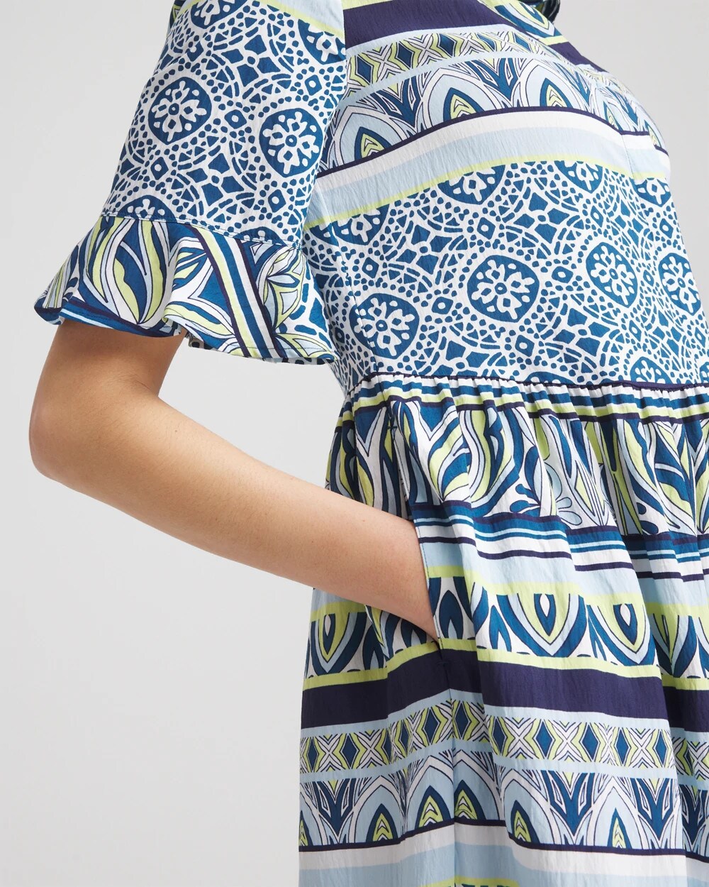 Chico's Clothing Flutter-Sleeved Maxi Dress