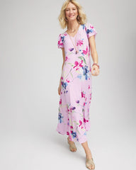 Chico's Clothing Crepe V-Neck Maxi Dress