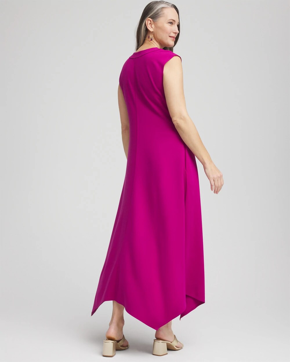 Chico's Clothing Trapunto Placket Midi Dress